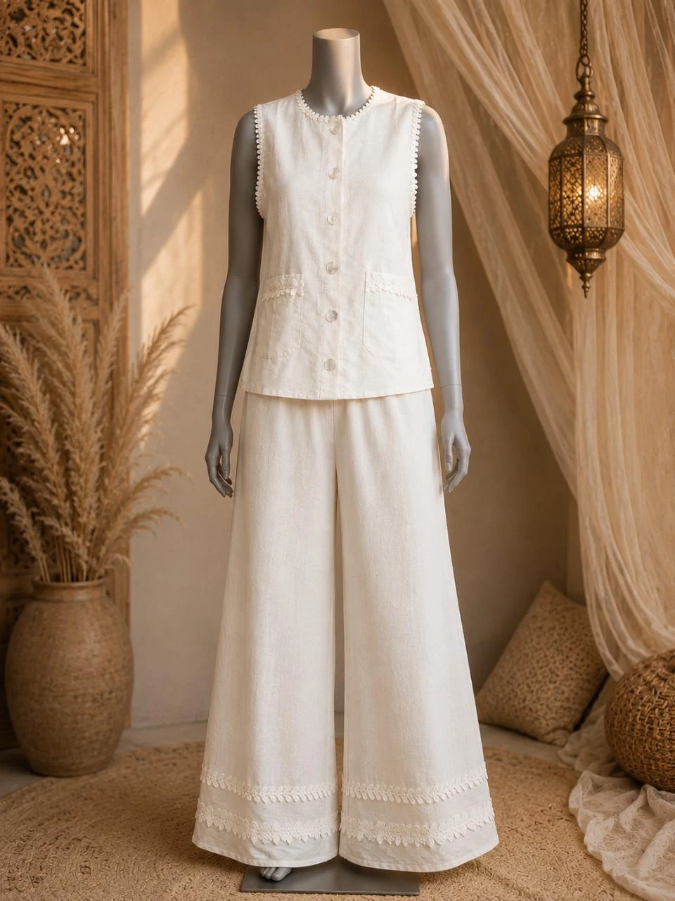 Ensemble été chic et raffinée matières naturelles kelie paris taille S/M